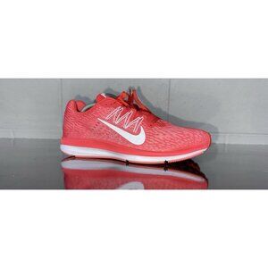 Nike Zoom Winflo 5 Womens Athletic Running Shoes Size 9 Pink White AA7414-800